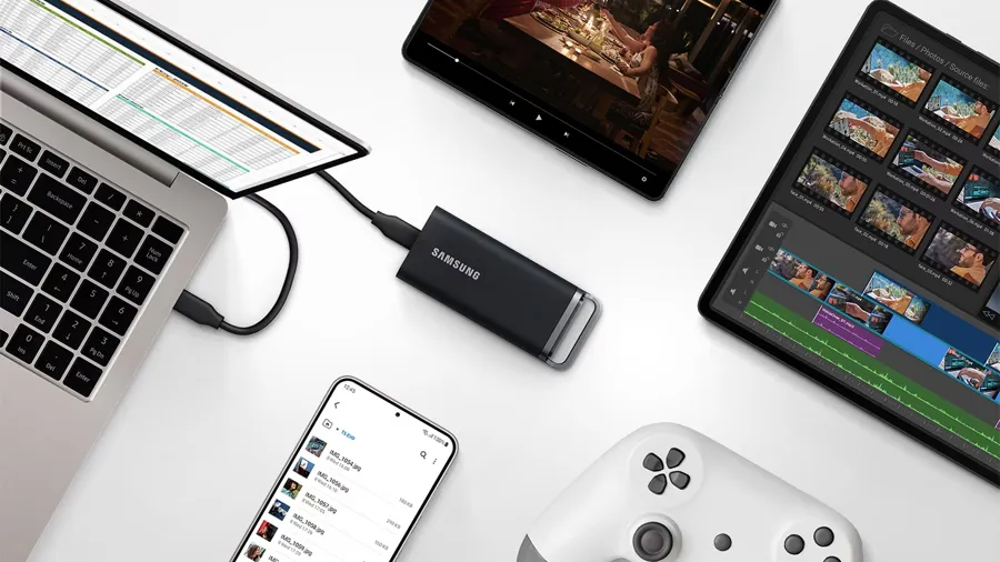 Dysk przenośny Samsung Portable SSD T5 EVO USB 3.2 Gen1 4 TB czarny